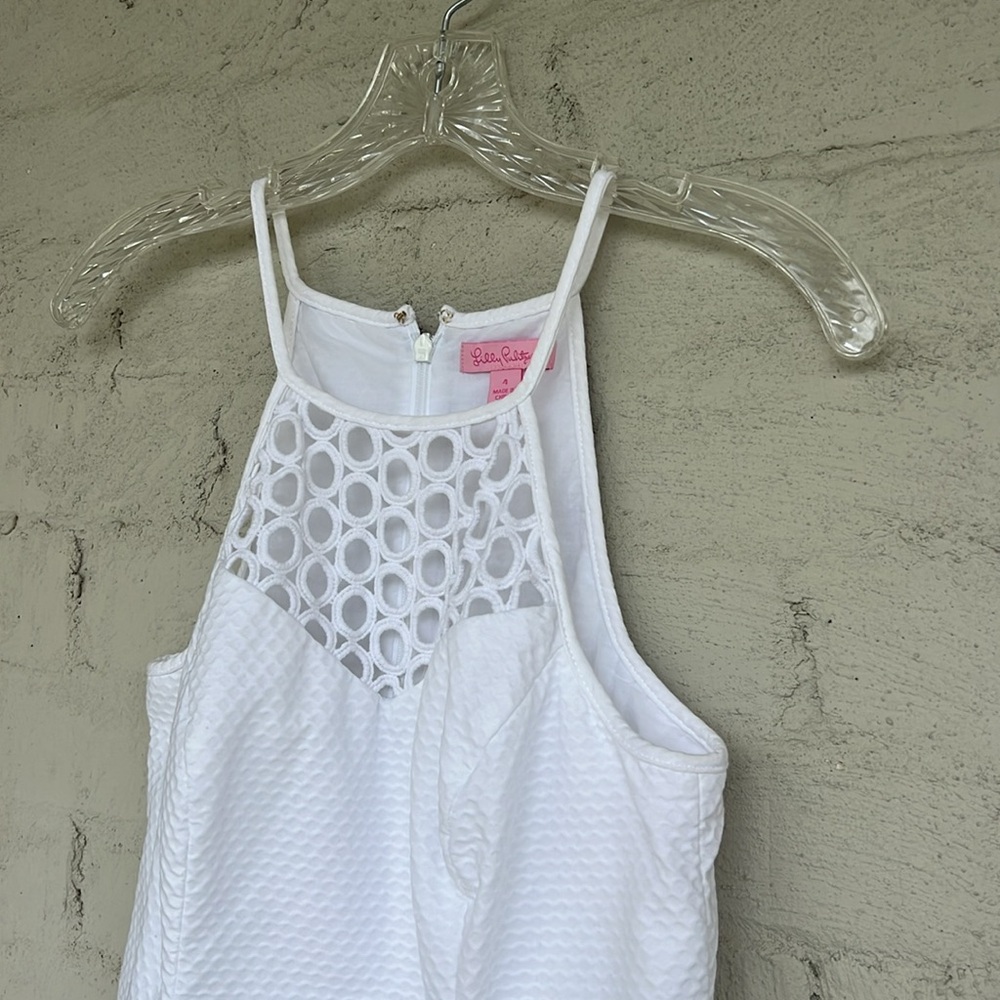 Lilly Pulitzer Larina White Pique Cotton Top Size 4 - Picture 6 of 15